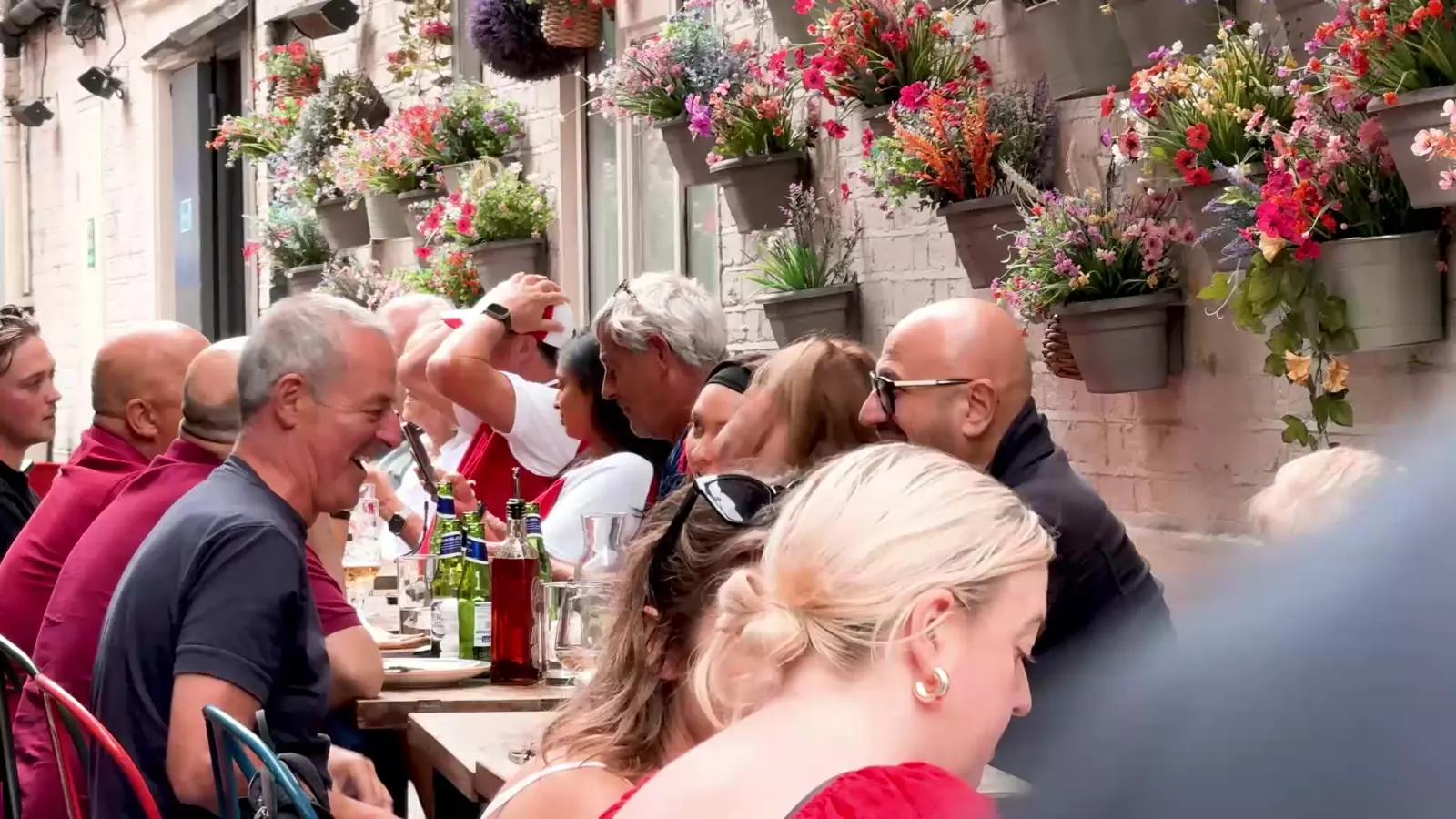 Arsenal supporters gathering at La Divina before a home match