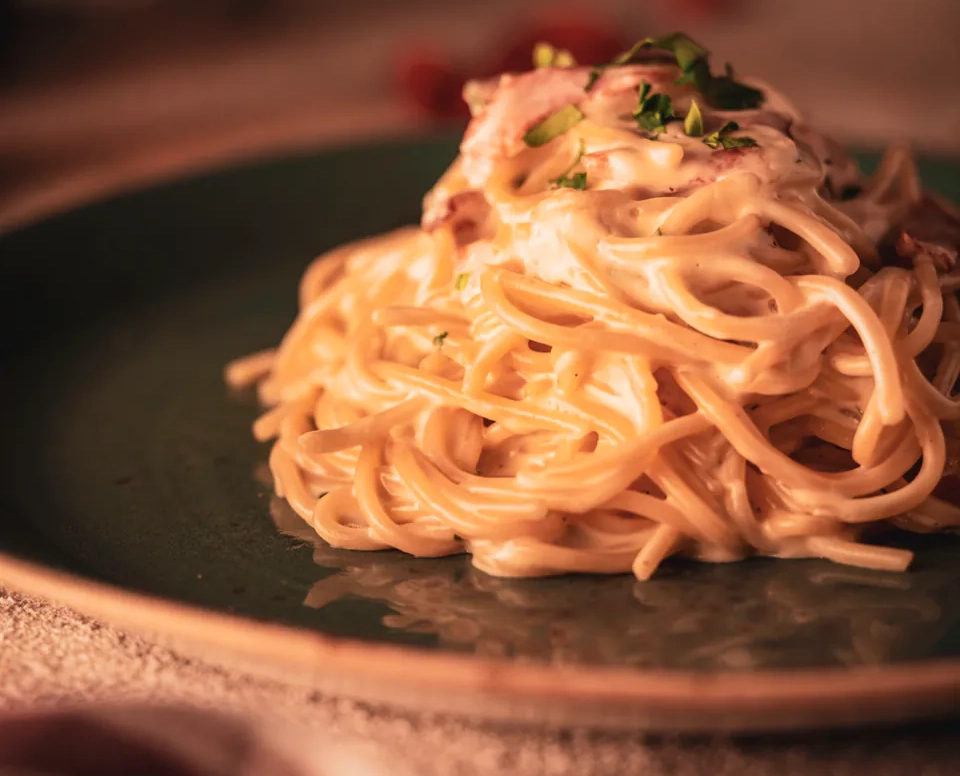 Fresh pasta served for lunch at La Divina on Upper Street in Islington