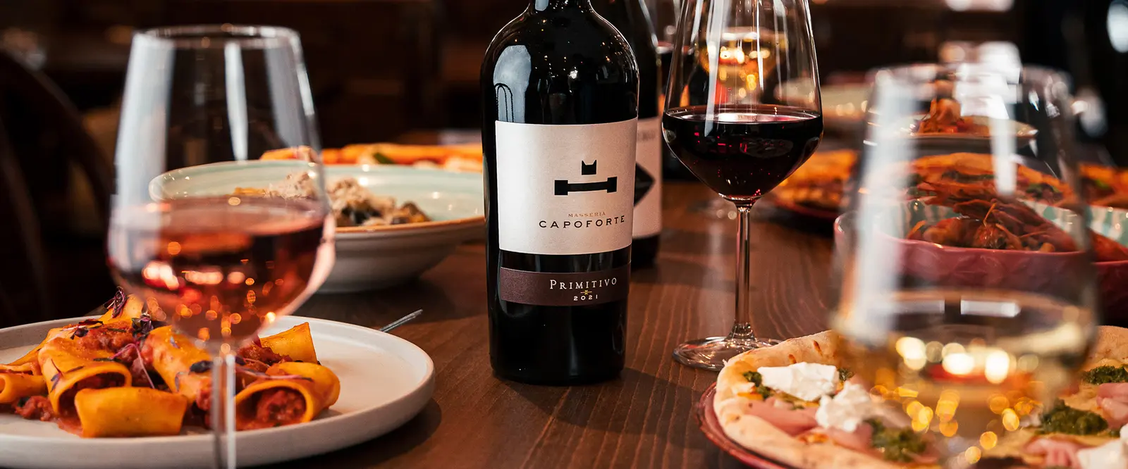Italian food and wine served at La Divina before an evening in Islington