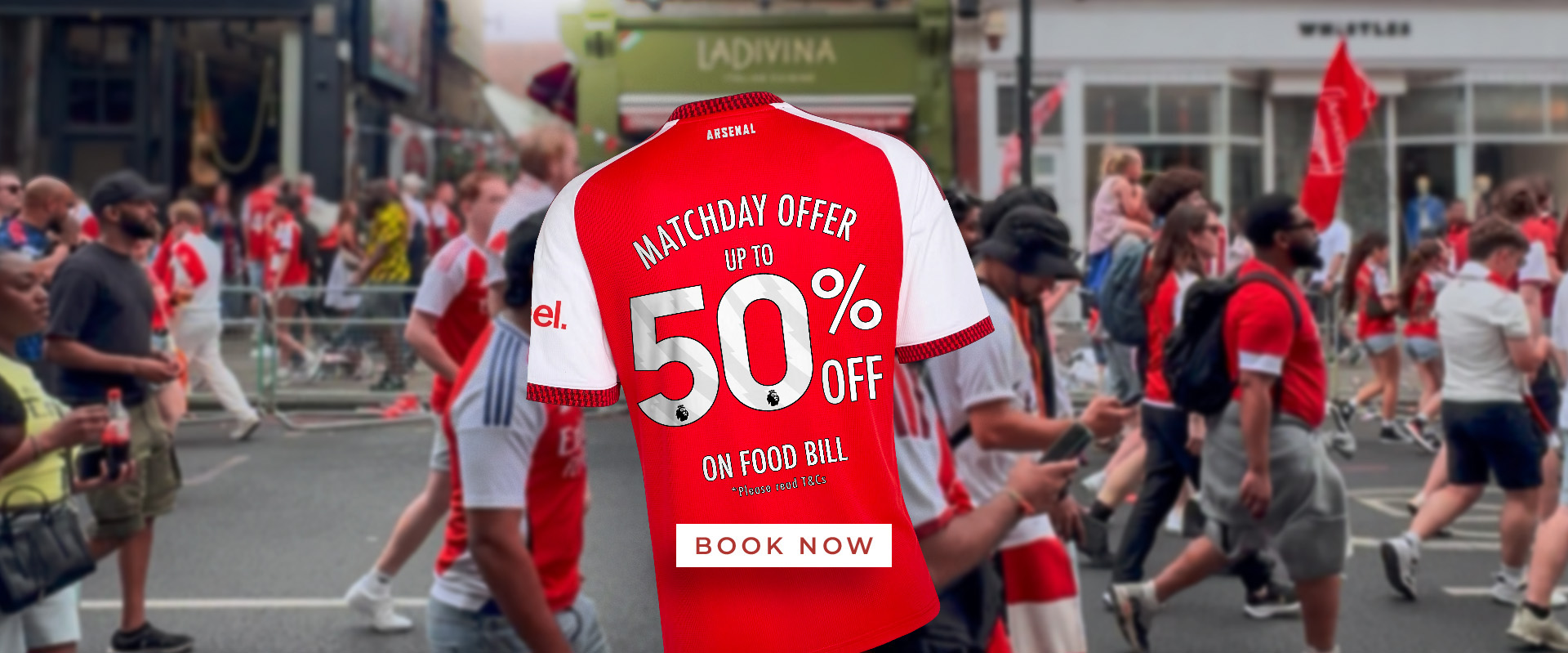 Match day Offer - La Divina Italian Restaurant on Upper Street in Angel, Islington