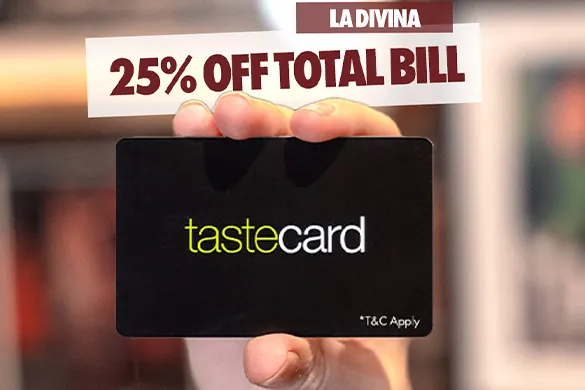 Tastecard dining offer at La Divina